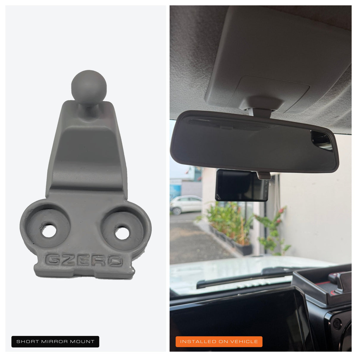 GZERO Short Mirror Stay Mount for Jimny 2018 Onwards - GZERO Systems