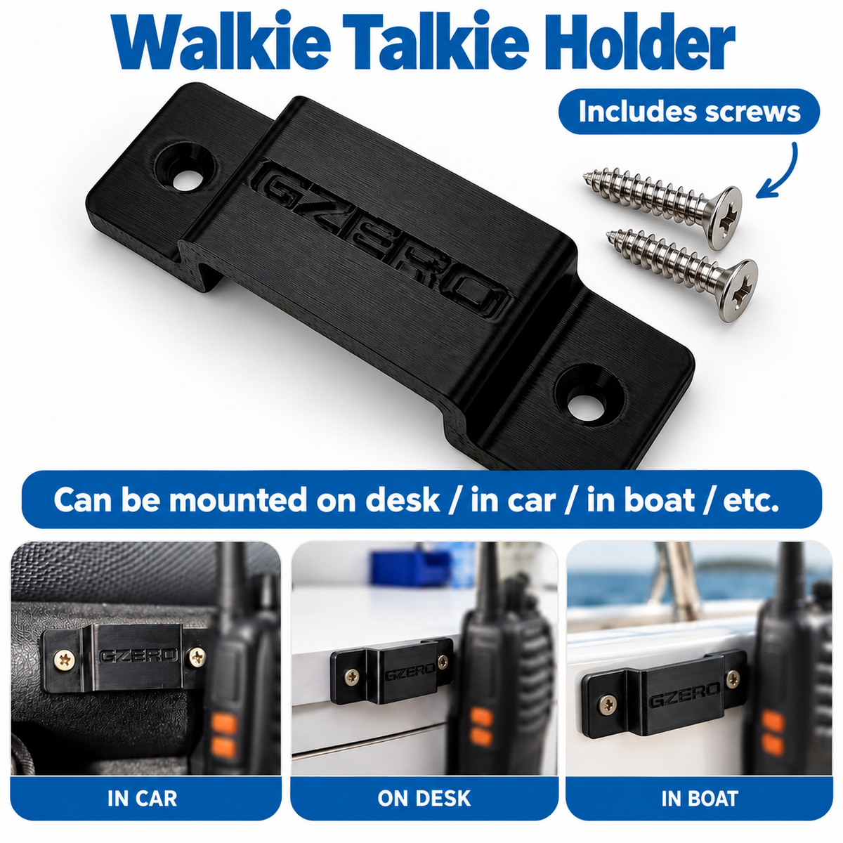 Universal Walkie Talkie Holder (ABS Plastic)
